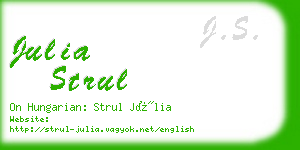 julia strul business card